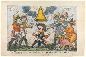 The Head of a Great Nation in a Queer Situation, George Cruikshank, 1813