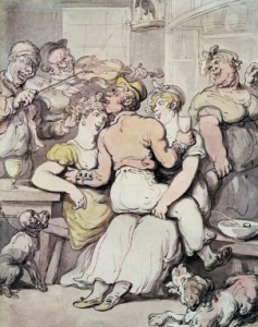 Jack Tar Admiring the Fairer Sex, Thomas Rowlandson (no documentation on how much gin it took to form said admiration)