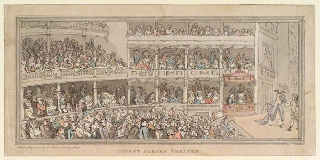 Covent Garden Theatre by Thomas Rowlandson, published by Henry Brookes 20 July 1786, National Portrait Gallery.
